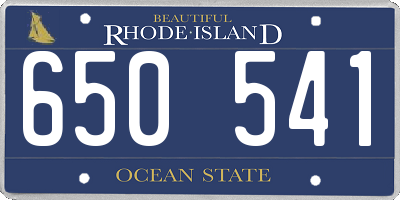 RI license plate 650541