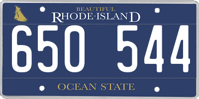 RI license plate 650544