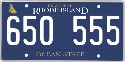 RI license plate 650555