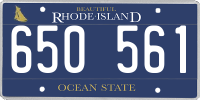 RI license plate 650561