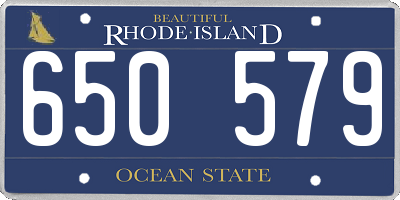 RI license plate 650579