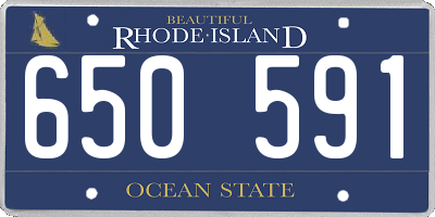 RI license plate 650591