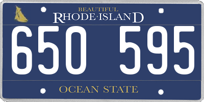 RI license plate 650595
