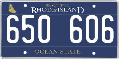 RI license plate 650606