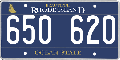 RI license plate 650620