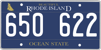 RI license plate 650622