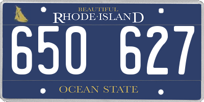 RI license plate 650627