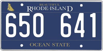 RI license plate 650641