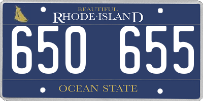 RI license plate 650655
