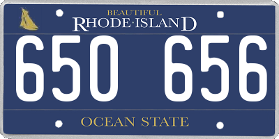 RI license plate 650656
