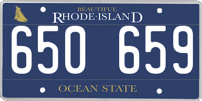 RI license plate 650659