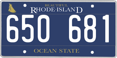 RI license plate 650681