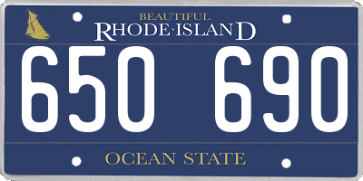 RI license plate 650690