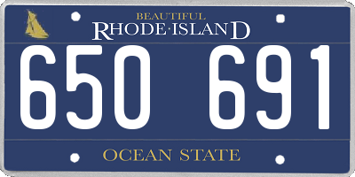 RI license plate 650691