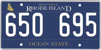 RI license plate 650695