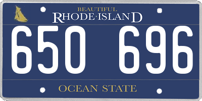 RI license plate 650696