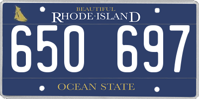 RI license plate 650697