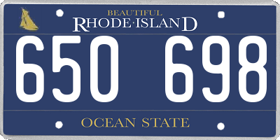 RI license plate 650698