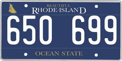 RI license plate 650699