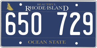 RI license plate 650729