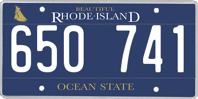RI license plate 650741