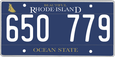 RI license plate 650779