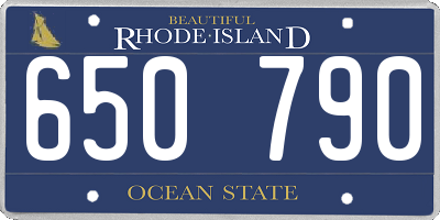 RI license plate 650790
