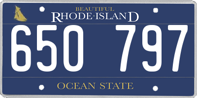 RI license plate 650797