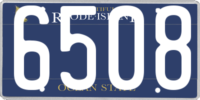 RI license plate 6508