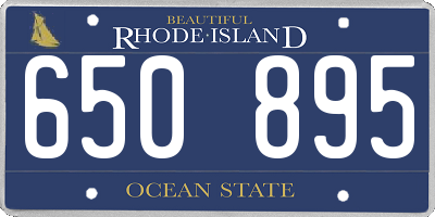 RI license plate 650895