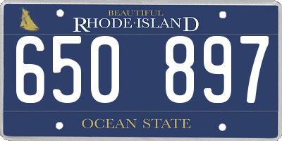 RI license plate 650897