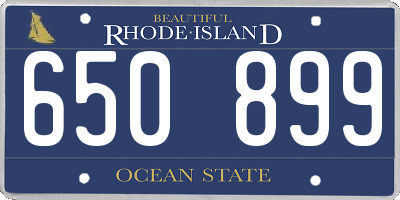 RI license plate 650899