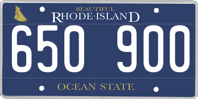 RI license plate 650900