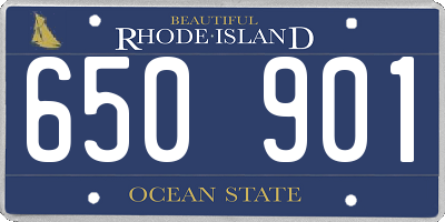 RI license plate 650901