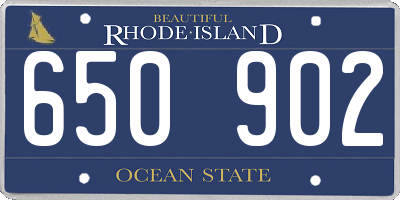 RI license plate 650902