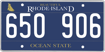 RI license plate 650906