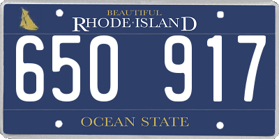 RI license plate 650917