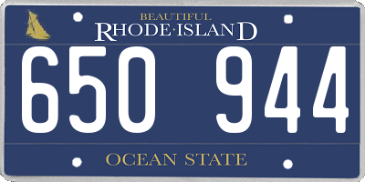 RI license plate 650944