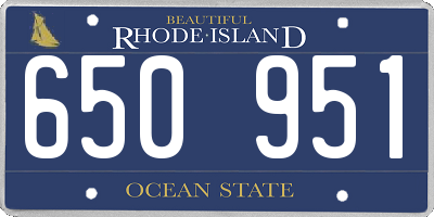 RI license plate 650951