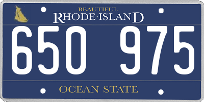 RI license plate 650975