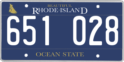RI license plate 651028