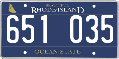 RI license plate 651035