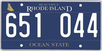 RI license plate 651044