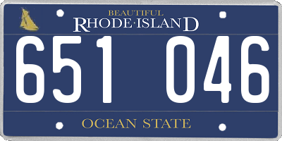 RI license plate 651046