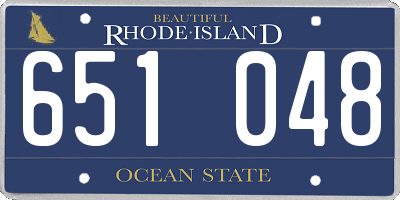 RI license plate 651048