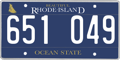 RI license plate 651049
