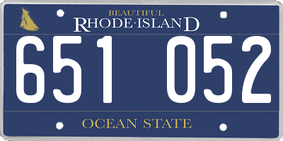 RI license plate 651052