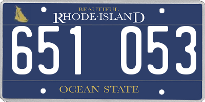 RI license plate 651053
