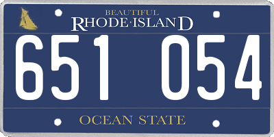 RI license plate 651054