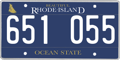RI license plate 651055
